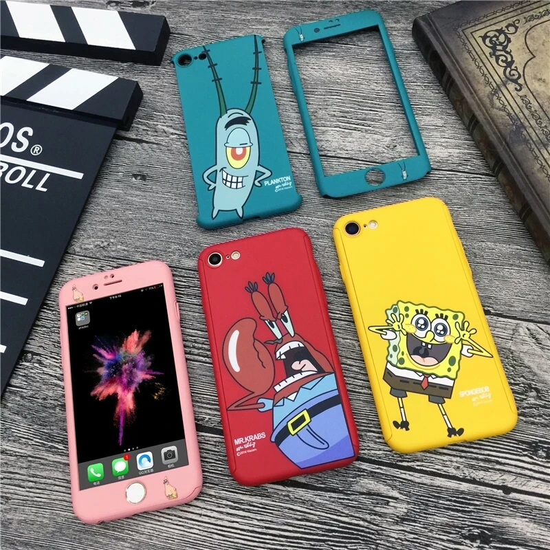 360 Degree Full Cover Body Protective Phone Cases For iPhone 7 8 6 6s Plus SpongeBob Patrick Star Cartoon Xs Max Xr case fundas
360 Degree Full Cover Body Protective Phone Cases For iPhone 7 8 6 6s Plus SpongeBob Patrick Star Cartoon Xs Max Xr case fundas