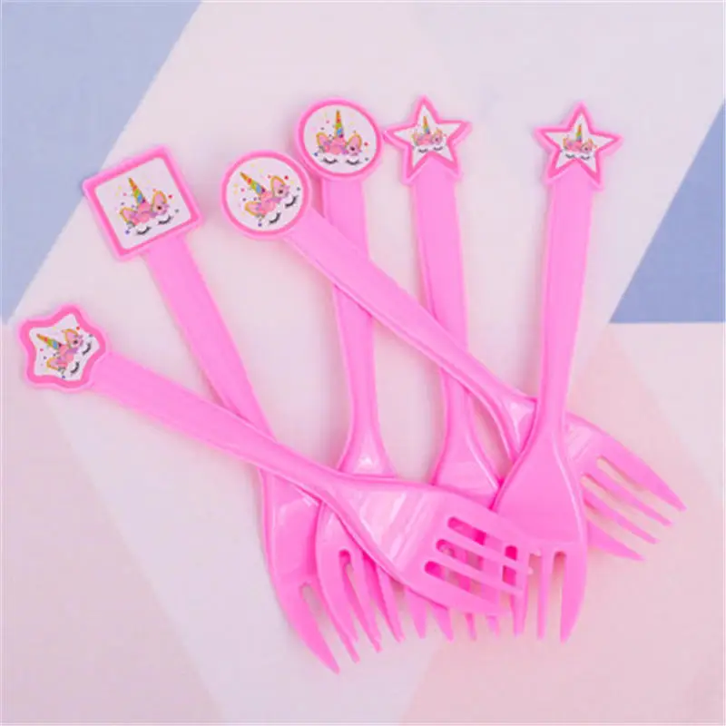 6-pcs Party Fork Unicorn Party Disposable Tableware Children Birthday Decoration Baby Shower Holiday Tableware Party Supplies
6-pcs Party Fork Unicorn Party Disposable Tableware Children Birthday Decoration Baby Shower Holiday Tableware Party Supplies