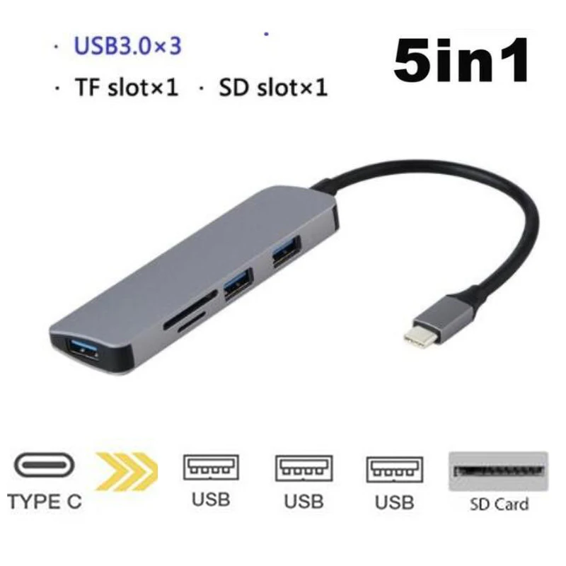 USB C HUB Type C to Multi Ports USB 3.0 Micro SD/TF Card Reader Adapter Type-C Splitter For Macbook Pro Samsung Galaxy S9/S8
USB C HUB Type C to Multi Ports USB 3.0 Micro SD/TF Card Reader Adapter Type-C Splitter For Macbook Pro Samsung Galaxy S9/S8