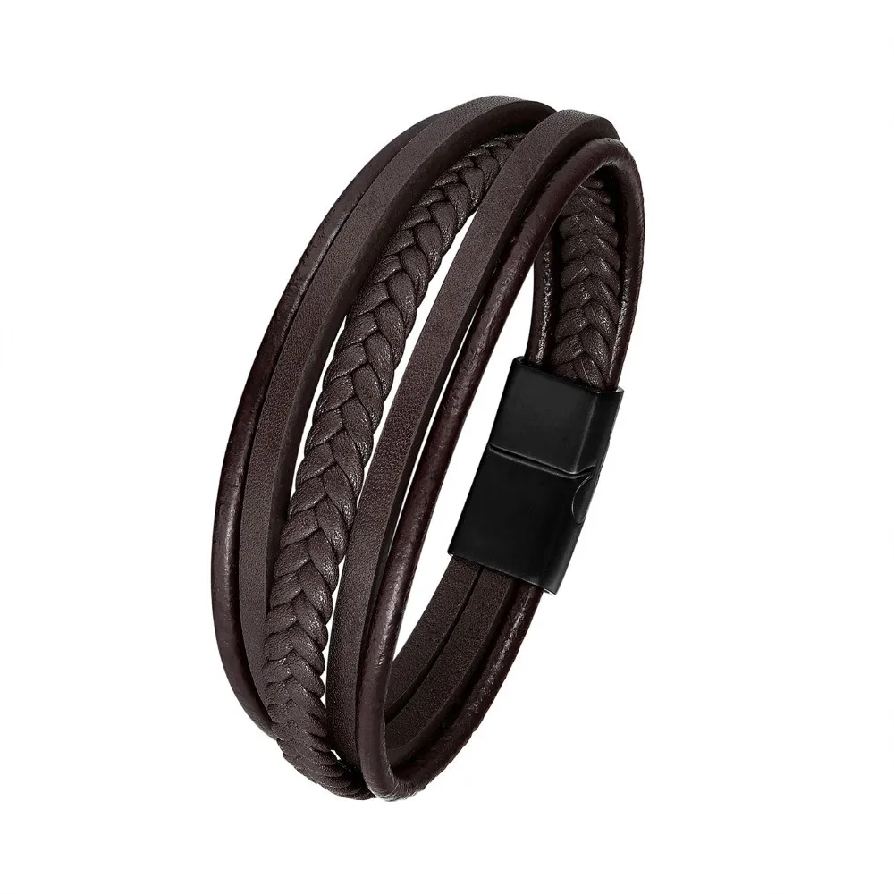 Charm multi-layer woven stainless steel rope bracelet men's leather bracelet men's birthday gift
Charm multi-layer woven stainless steel rope bracelet men's leather bracelet men's birthday gift