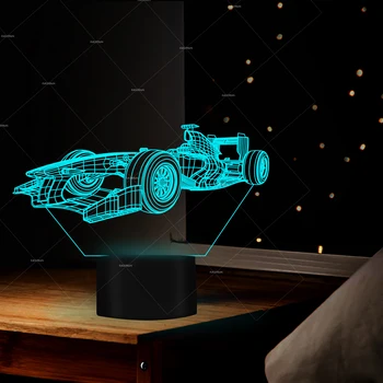 Super Night Light Racing Car USB LED Table Lamp 3D Illusion Children Kids F1 car racing style night light as gift for car lovers
Super Night Light Racing Car USB LED Table Lamp 3D Illusion Children Kids F1 car racing style night light as gift for car lovers