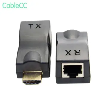 RJ45 to HDMI 1.4 Extender Over Single 30m Ethernet LAN RJ45 CAT5E CAT6 For HDTV 1080P With 3D
RJ45 to HDMI 1.4 Extender Over Single 30m Ethernet LAN RJ45 CAT5E CAT6 For HDTV 1080P With 3D