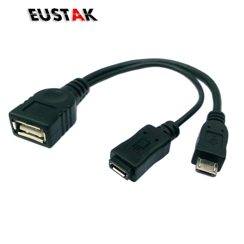 Eustak Micro USB Male To Micro USB Female Host OTG Cable - Micro USB Adapter Y Splitter Not For Charging
Eustak Micro USB Male To Micro USB Female Host OTG Cable - Micro USB Adapter Y Splitter Not For Charging