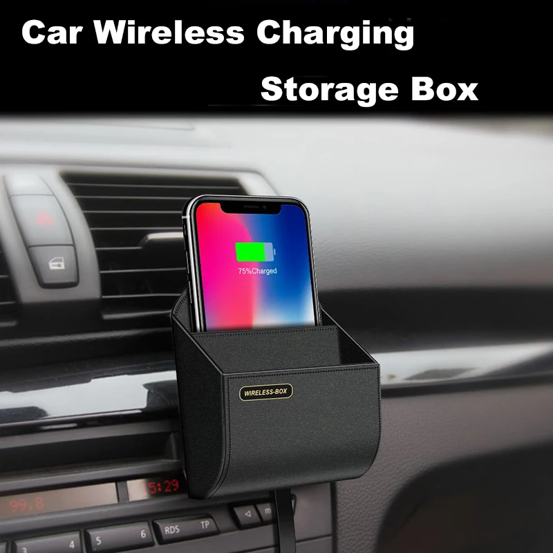 QI Car Wireless Charger Box Charging Pad Stand Air Vent Phone Fast Car Storage Box Charger Holder For iPhone 8 X XR Samsung S9
QI Car Wireless Charger Box Charging Pad Stand Air Vent Phone Fast Car Storage Box Charger Holder For iPhone 8 X XR Samsung S9