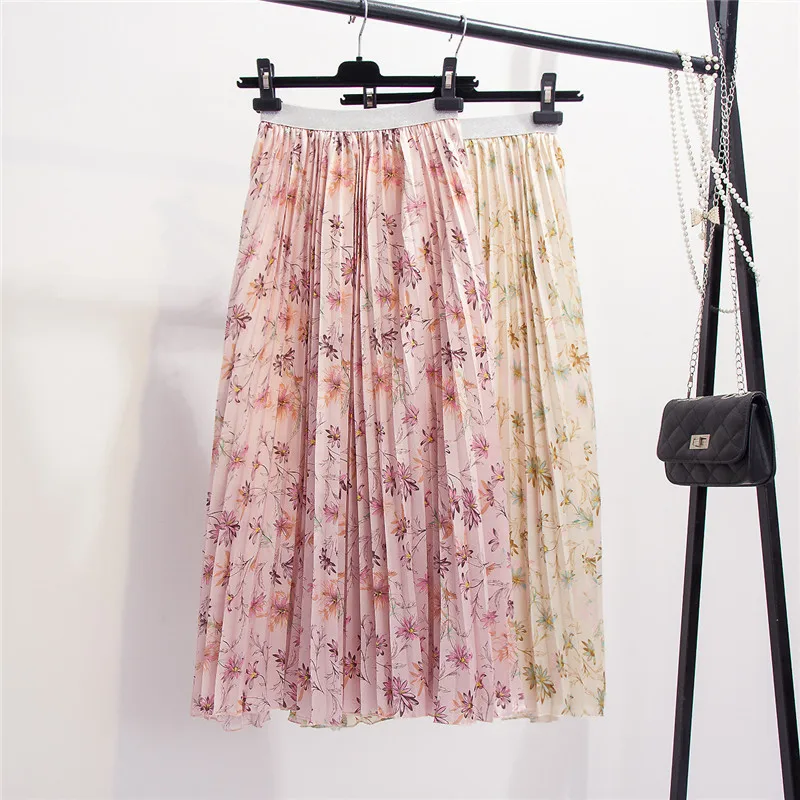 2019 New-Coming Summer Sweet Floral Chiffon Pleated Women's Skirts Higt Street European Style A-Line Mod-Calf Women Skirts PiNK
2019 New-Coming Summer Sweet Floral Chiffon Pleated Women's Skirts Higt Street European Style A-Line Mod-Calf Women Skirts PiNK