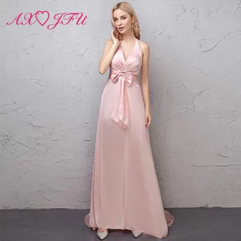 AXJFU v neck pink big bow a line evening dress Sexy Perspective Fishtail Show Back Model Performance stage evening Dress
AXJFU v neck pink big bow a line evening dress Sexy Perspective Fishtail Show Back Model Performance stage evening Dress