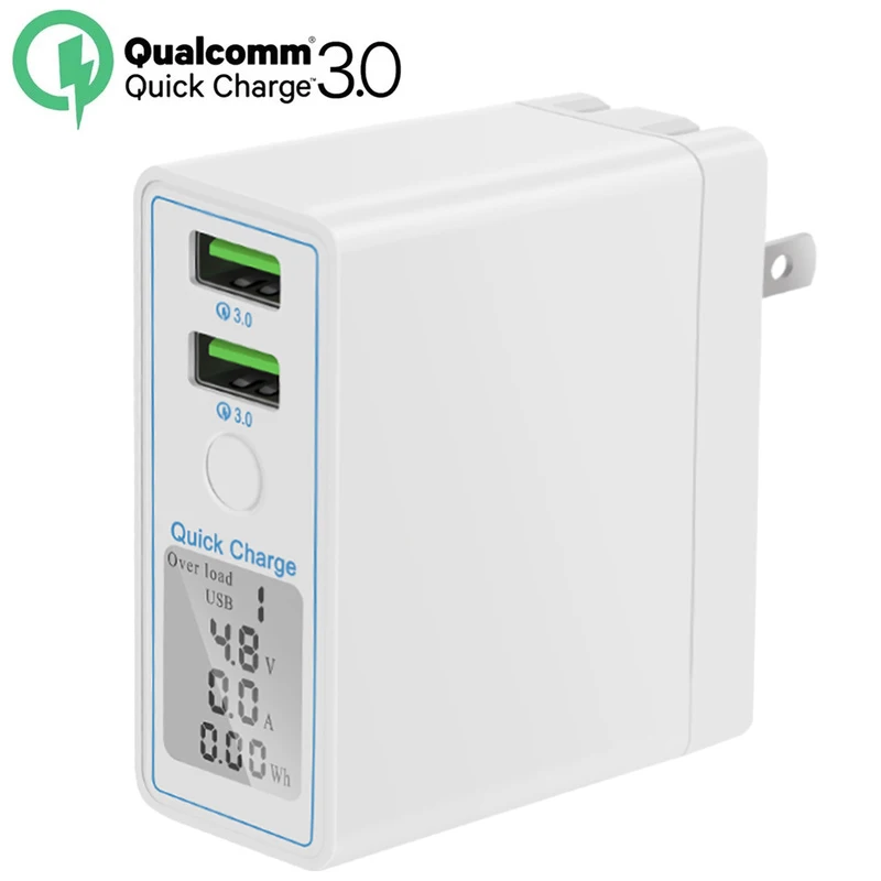 36w Dual Usb Quick Charger 3.0 Led Display Fast Charger For Iphone Samsung Xiaomi Huawei Travel Wall Charging Adapter
36w Dual Usb Quick Charger 3.0 Led Display Fast Charger For Iphone Samsung Xiaomi Huawei Travel Wall Charging Adapter