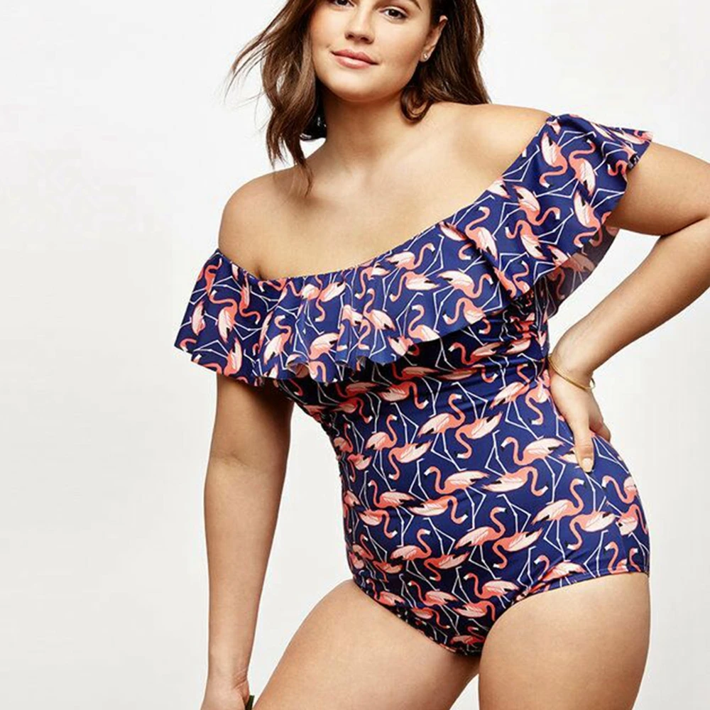 Plus Size Ruffle Swimsuit Print One Piece Swimwear Off Shoulder Monokini Maillot De Bain Sexy Swimsuit Large Sizes Bathing Suit
Plus Size Ruffle Swimsuit Print One Piece Swimwear Off Shoulder Monokini Maillot De Bain Sexy Swimsuit Large Sizes Bathing Suit