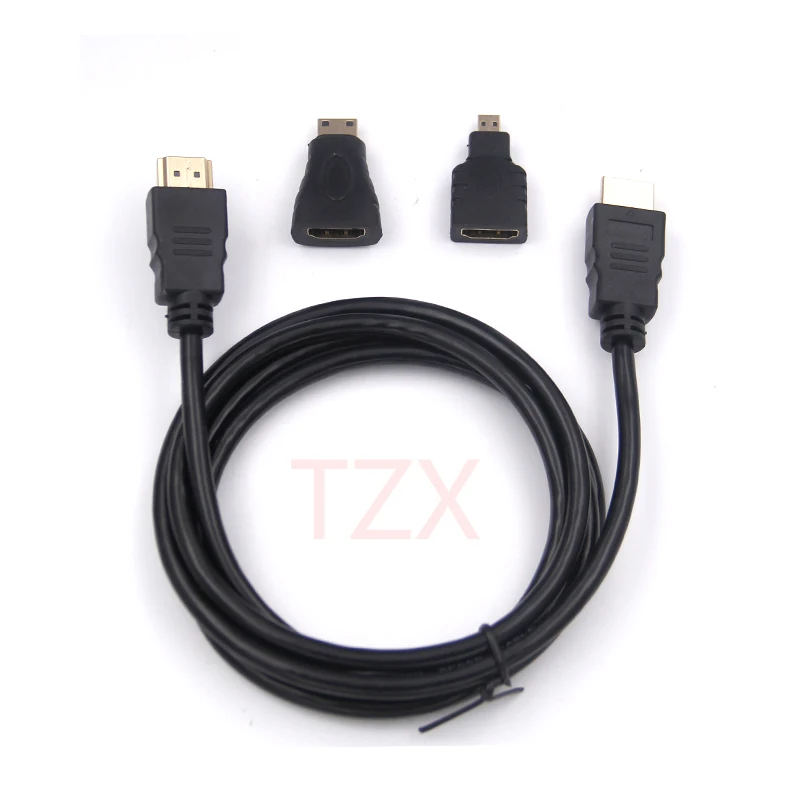2017 Hot Full HD 3 In 1 HDMI TO HDMI Mini HDMI Micro HDMI Cable V1.4 Gold-plating Adapter Converter For Xbox 360 HDTV 1080P
2017 Hot Full HD 3 In 1 HDMI TO HDMI Mini HDMI Micro HDMI Cable V1.4 Gold-plating Adapter Converter For Xbox 360 HDTV 1080P