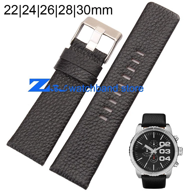

Genuine Leather Bracelet strap Black watchband 22mm 24mm 26mm 28mm 30mm accessories Wrist watch band Soft and comfortable
