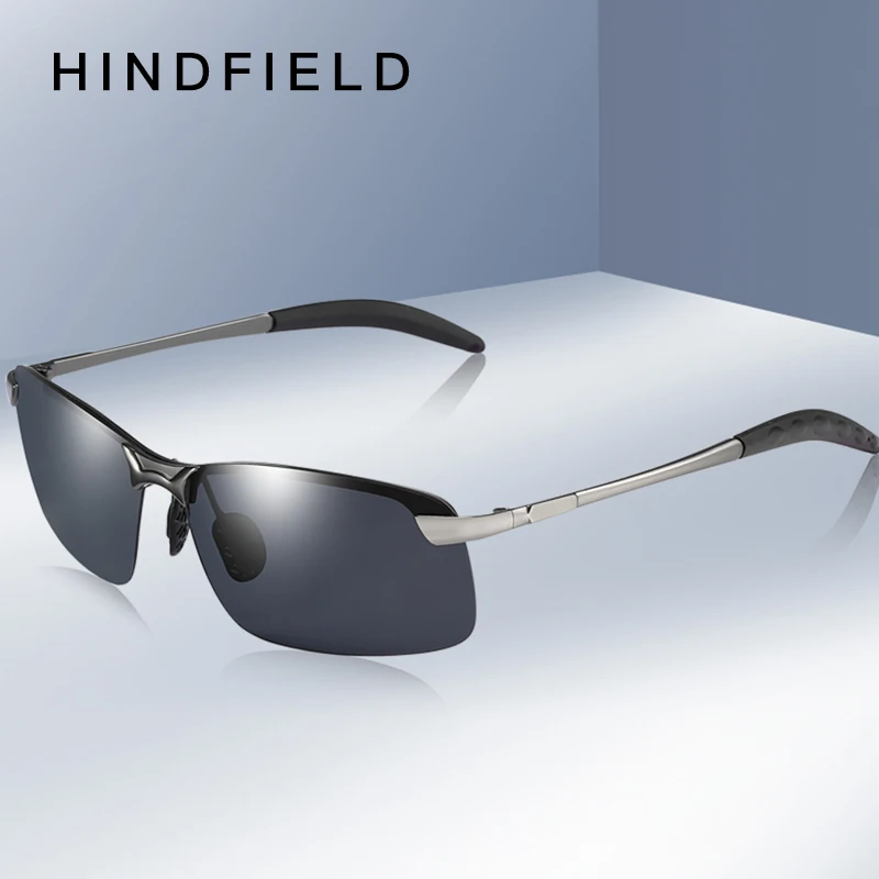 

HINDFIELD Sunglasses Polarized UV400 Lens Aluminium Magnesium Frame Driving Goggle For Men Women Fishing Brand Design Cool 3043