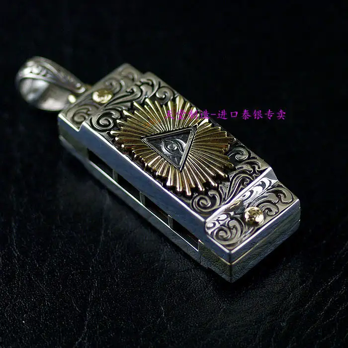 Thailand imports, genuine GV new mysterious eye four hole octave harmonica 925 Sterling Silver Pendant
Thailand imports, genuine GV new mysterious eye four hole octave harmonica 925 Sterling Silver Pendant