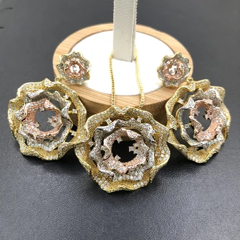 Lanyika Jewelry Set Artistical Flower Dual Use Pendant Zircon Necklace with Earrings Anniversary Engagement Luxury Best Gifts
Lanyika Jewelry Set Artistical Flower Dual Use Pendant Zircon Necklace with Earrings Anniversary Engagement Luxury Best Gifts