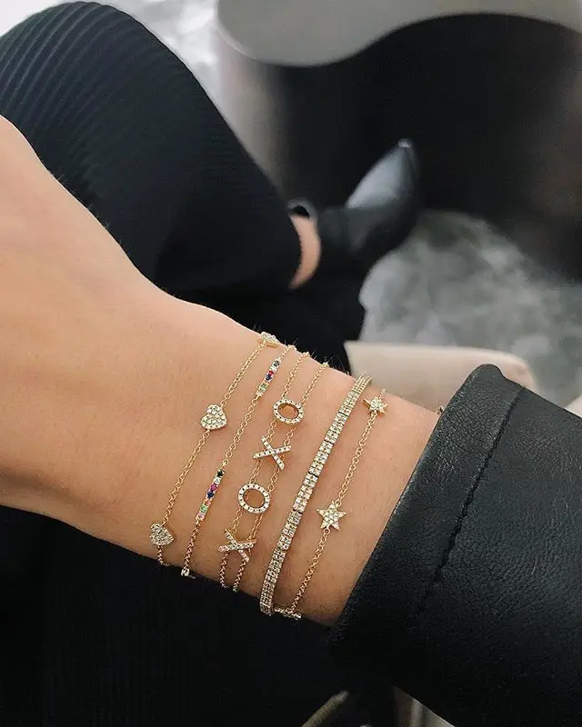 2019 Delicate tiny fashion Jewelry 925 Sterling Silver bracelet colorful CZ Rainbow circle mini small bracelets For girls women
2019 Delicate tiny fashion Jewelry 925 Sterling Silver bracelet colorful CZ Rainbow circle mini small bracelets For girls women