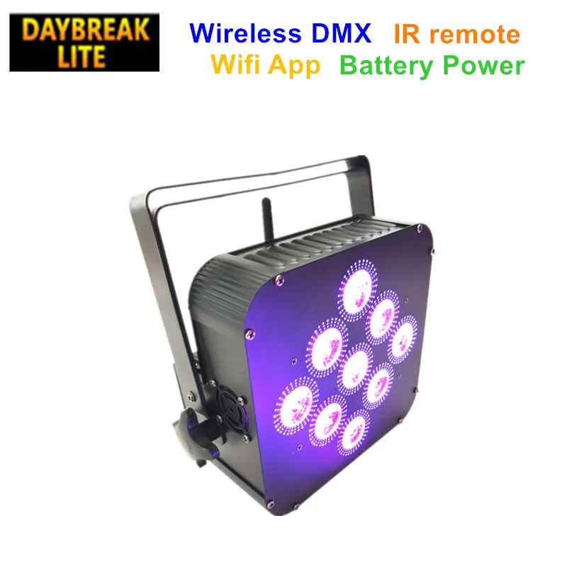 DAYBREAKLITE 1PCS Wireless dmx512 led par flat light IR remote/Wifi App control Rechargeable battery power supply
DAYBREAKLITE 1PCS Wireless dmx512 led par flat light IR remote/Wifi App control Rechargeable battery power supply