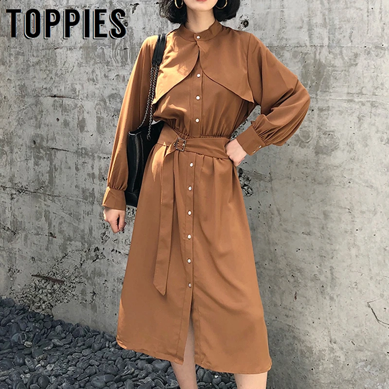 2019 Autumn Lantern Sleeve Shirt Dress Korean Fashion Midi Dress Lady Elegant Button Vestidos Belt Waist
2019 Autumn Lantern Sleeve Shirt Dress Korean Fashion Midi Dress Lady Elegant Button Vestidos Belt Waist