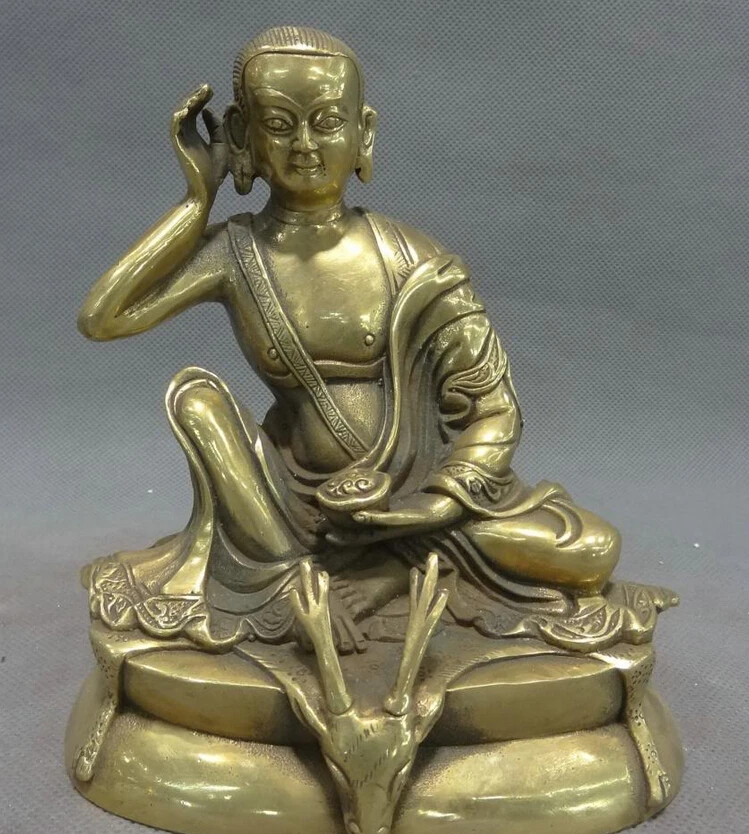 song voge gem S4494 Tibet Pure Brass Arhat Milarepa Buddha Ride Deer Head Statue Sculpture Set
song voge gem S4494 Tibet Pure Brass Arhat Milarepa Buddha Ride Deer Head Statue Sculpture Set