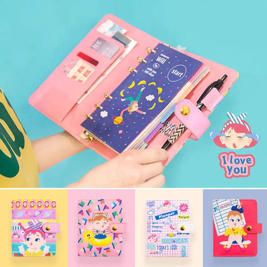 cartoon notebook stationery diy notebook planner