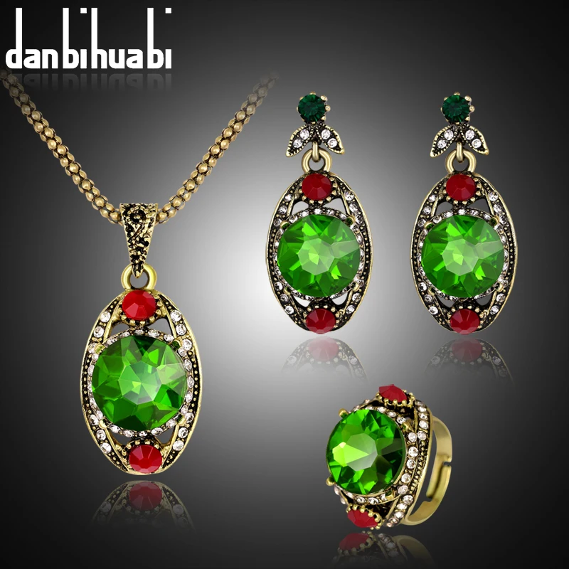 danbihuabi Vintage African Green Enamel Beads Jewelry Set Necklace Rings for Women Wedding Gold Color Crystal Jewelry Sets
danbihuabi Vintage African Green Enamel Beads Jewelry Set Necklace Rings for Women Wedding Gold Color Crystal Jewelry Sets