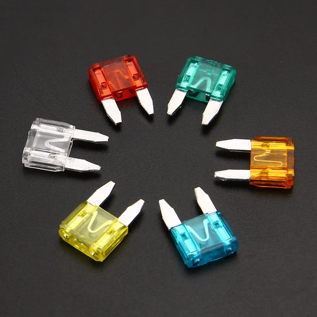 60pcs/set Durable Mini Blade Fuses Auto Car Truck Assortment Fuse Kit 5A 10A 15A 20A 25/30A for Auto Car Truck