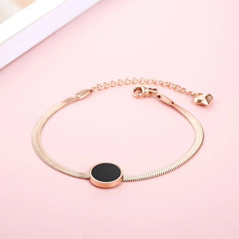 Rose Gold Roman Numeral Bracelet Women's Stainless Steel Round Charm Bracelet Bangle
Rose Gold Roman Numeral Bracelet Women's Stainless Steel Round Charm Bracelet Bangle