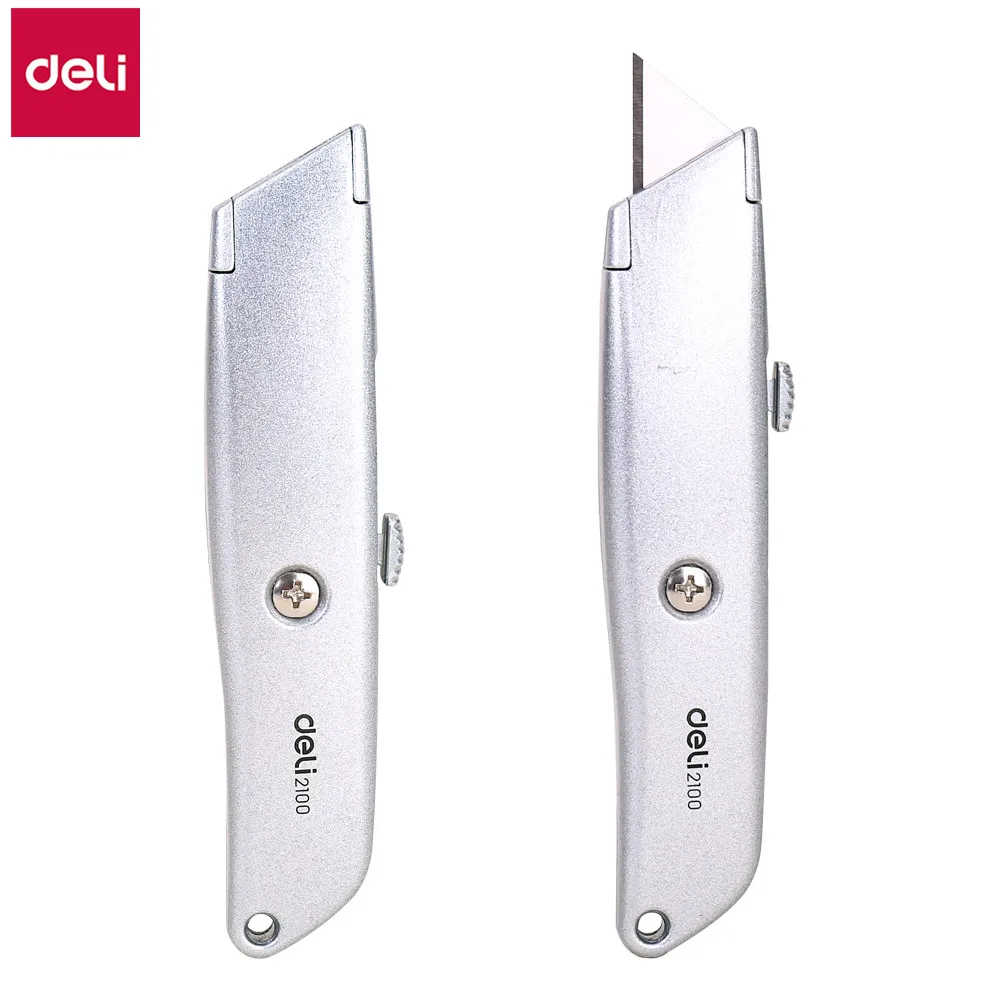 DELI E2100 1PCS Cutter Wood Box Paper Aluminum Strong Cut Carving Metal Stationery Utility Craft Knife Cutter Cutting Knife
DELI E2100 1PCS Cutter Wood Box Paper Aluminum Strong Cut Carving Metal Stationery Utility Craft Knife Cutter Cutting Knife