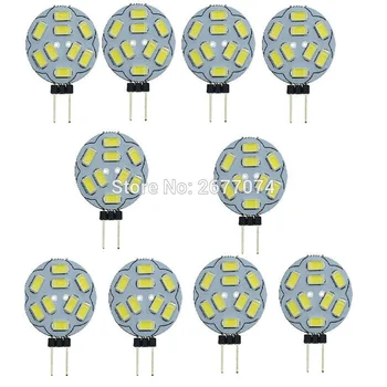 

10PCS G4 2W LED Desk lamp Wall lamp Night light 9 leds 5730 180LM Warm White White Decorative DC12V LED Bi-pin Lights wholesale