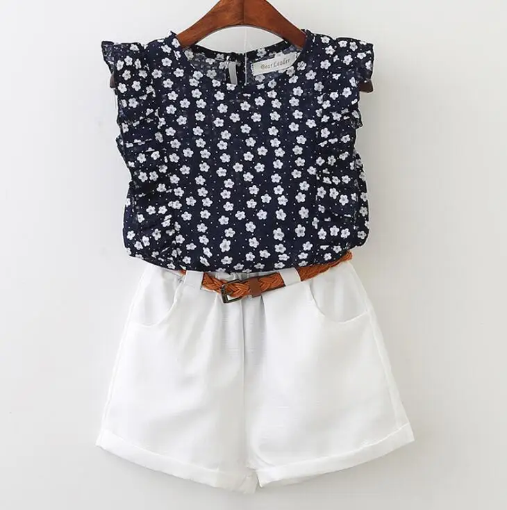2019 New Summer Casual Children Sets Flowers Blue T-shirt+ Pants Girls Clothing Sets Kids Summer Suit For 3-7 Years
2019 New Summer Casual Children Sets Flowers Blue T-shirt+ Pants Girls Clothing Sets Kids Summer Suit For 3-7 Years