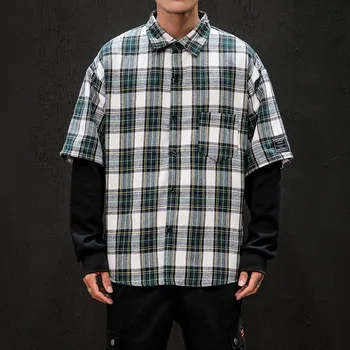 Autumn Oversize M-5XL Men Fashion checked Lapel Long Sleeve Plaid Shirt Casual Streetwear Men Cloth Harajuku Soft Shirt 3 Color
Autumn Oversize M-5XL Men Fashion checked Lapel Long Sleeve Plaid Shirt Casual Streetwear Men Cloth Harajuku Soft Shirt 3 Color