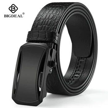 BIGDEAL New Arrival Classical Automatic Buckle Black Belt for Business Men High Quality Genuine Leather 3.5 Width Strap Waistban 
BIGDEAL New Arrival Classical Automatic Buckle Black Belt for Business Men High Quality Genuine Leather 3.5 Width Strap Waistban