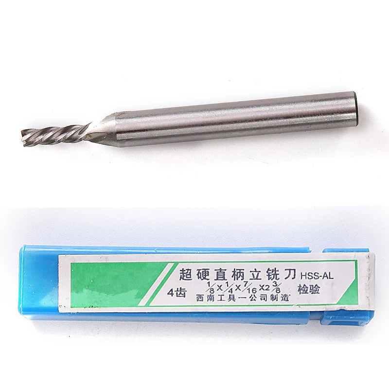 High Quality 10Pcs 1/4 Inch Straight Shank 1/8 Inch Blade HSS 4 Flute End Mill Cutter Milling Machine Bit Milling Cutter 1/8''
High Quality 10Pcs 1/4 Inch Straight Shank 1/8 Inch Blade HSS 4 Flute End Mill Cutter Milling Machine Bit Milling Cutter 1/8''