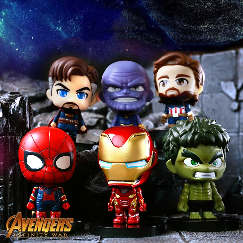 The Avengers 3 Infinity War 6PCS/set Thanos Iron Man Captain America spider man Action Figure Model Super Hero Model PVC Toy
The Avengers 3 Infinity War 6PCS/set Thanos Iron Man Captain America spider man Action Figure Model Super Hero Model PVC Toy