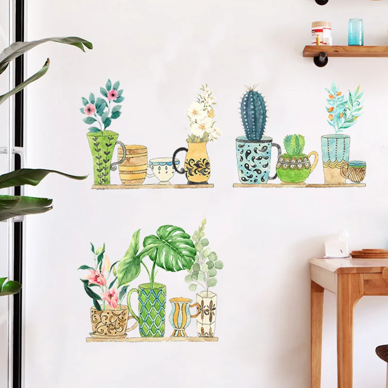 Green Potted Plant Bonsai on Shelves Wall Stickers Hallway Corner Decor Wall Mural Poster Greenery Door Window Wall Decals Art
Green Potted Plant Bonsai on Shelves Wall Stickers Hallway Corner Decor Wall Mural Poster Greenery Door Window Wall Decals Art