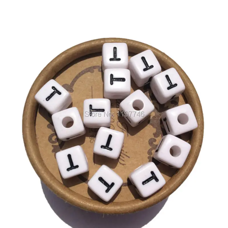 White Acrylic Square Cubic Letter T Alphabet Beads Fashion Spacer Loose Connectors Charms Jewelry Making Findings 10mm 50pcs 3D
White Acrylic Square Cubic Letter T Alphabet Beads Fashion Spacer Loose Connectors Charms Jewelry Making Findings 10mm 50pcs 3D