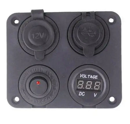 SOONHUA Car Boat Cigarette Lighter Socket Vehicle Charger Dual USB Chargers Voltmeter Switch Panel DC 12V-24V
SOONHUA Car Boat Cigarette Lighter Socket Vehicle Charger Dual USB Chargers Voltmeter Switch Panel DC 12V-24V