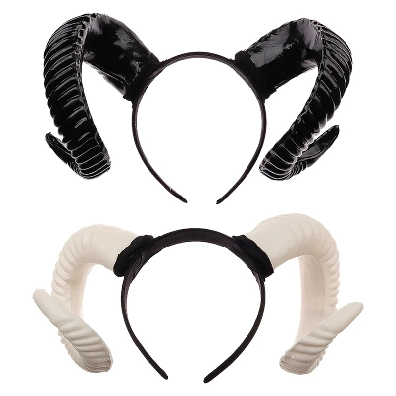 Gothic Sheep Horn Headdress Headband Beauty Horror Horns Halloween Black Veil Lace Retro Hair Accessories Vintage
Gothic Sheep Horn Headdress Headband Beauty Horror Horns Halloween Black Veil Lace Retro Hair Accessories Vintage