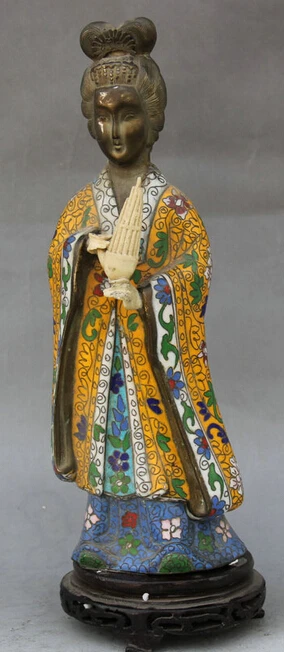R0717 Details about 12" Antique China Cloisonne Copper Stand Palace Belle Woman Girl Musical Statue B0403
R0717 Details about 12" Antique China Cloisonne Copper Stand Palace Belle Woman Girl Musical Statue B0403