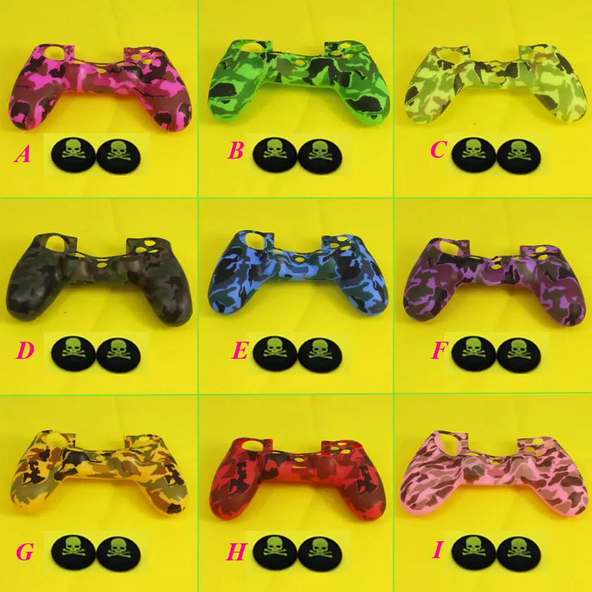9colors Camouflage 100% Silicone Anti-Slip High-quality Protective Skin Case 2x Skull Style Joystick caps for PS4 Controller
9colors Camouflage 100% Silicone Anti-Slip High-quality Protective Skin Case 2x Skull Style Joystick caps for PS4 Controller