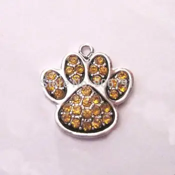 Newest styles!!! 100pcs a lot special rhodium plated Paw Print Yellow Gold Crystal Pendant charm
Newest styles!!! 100pcs a lot special rhodium plated Paw Print Yellow Gold Crystal Pendant charm