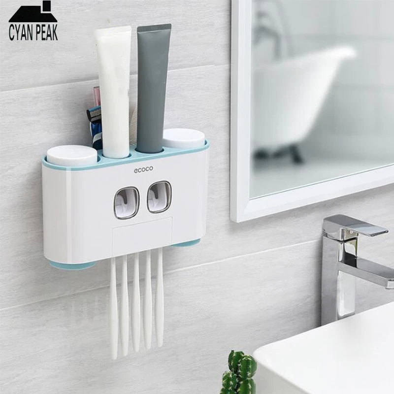 Automatic Toothpaste Dispenser 5 pcs Toothbrush Holder Bathroom Accessories Wall Mount Quality Squeezing Toothpaste Bathroom Set
Automatic Toothpaste Dispenser 5 pcs Toothbrush Holder Bathroom Accessories Wall Mount Quality Squeezing Toothpaste Bathroom Set