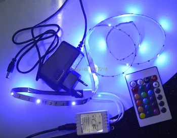 Free Shipping NO-Water proof 3528 RGB LED Strip 1m Flexible Light Lamp SMD +24key IR Remote Controller +adaptor 12V 2A
Free Shipping NO-Water proof 3528 RGB LED Strip 1m Flexible Light Lamp SMD +24key IR Remote Controller +adaptor 12V 2A