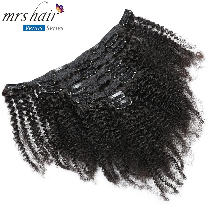 MRSHAIR 8pcs/set Afro Kinky Curly Wave Human Hair Clip In Remy Hair Extensions 8"-20" Natural Color Full Head 120g Middle Thick
MRSHAIR 8pcs/set Afro Kinky Curly Wave Human Hair Clip In Remy Hair Extensions 8"-20" Natural Color Full Head 120g Middle Thick