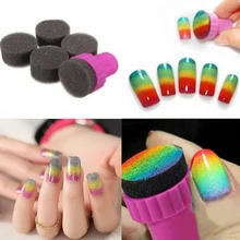 5 pçs unha arte stamper esponja gradual mudança stamper polonês carimbo manicure profisional ferramentas modelo(China)