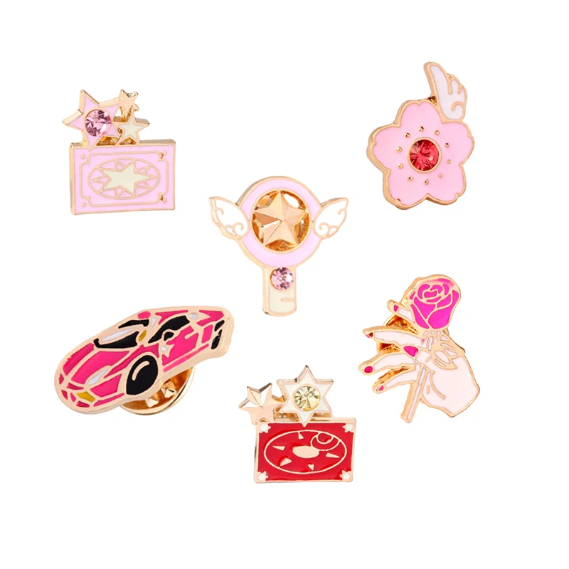 Creative Cute Cartoon Car Rose Flower Pentagram Metal Enamel Brooch Button Pins Vintage Fashion Denim Collar Decoration Brooches
Creative Cute Cartoon Car Rose Flower Pentagram Metal Enamel Brooch Button Pins Vintage Fashion Denim Collar Decoration Brooches