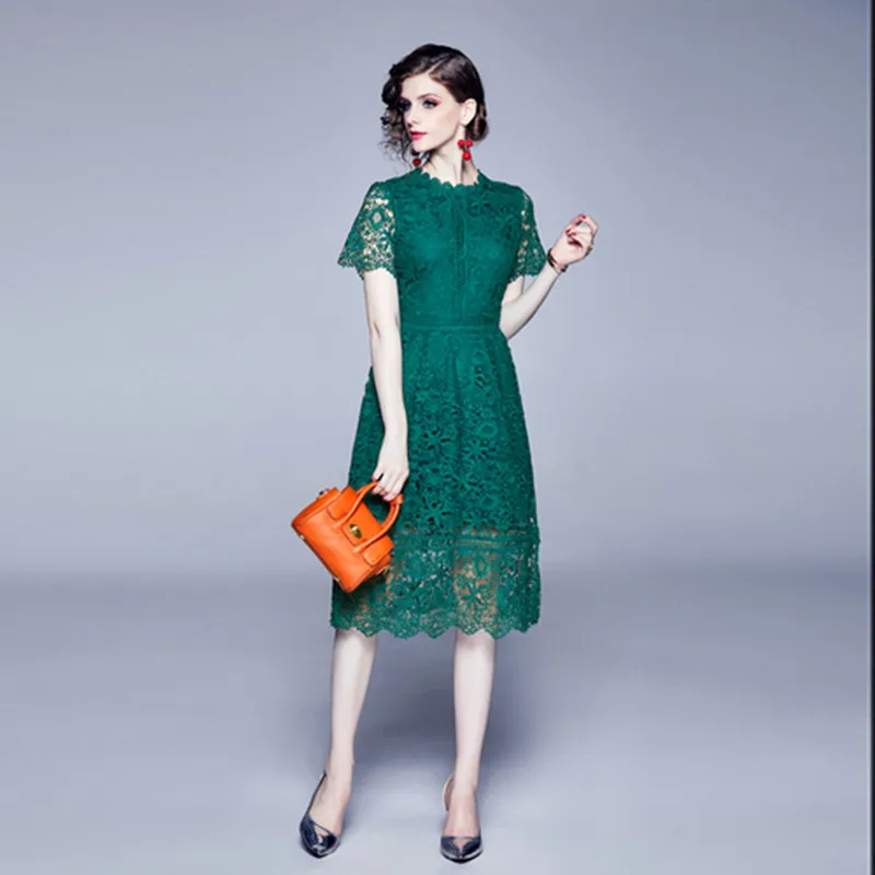 Runway Maxi Long Dress Women's Short Sleeve Lace Hollow out Embroidery Dress Solid White Elegant Formal Party Dresses
Runway Maxi Long Dress Women's Short Sleeve Lace Hollow out Embroidery Dress Solid White Elegant Formal Party Dresses