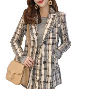 2020 Korean-Style Retro Loose Contrasting Color Single Breasted Lapel Plaid jacket
2020 Korean-Style Retro Loose Contrasting Color Single Breasted Lapel Plaid jacket