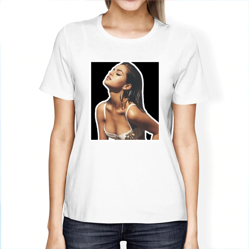 KOPKTEER 2019 Women Fashion Summer Selena Gomez Design Short Sleeve Casual Harajuku Clothing White T-Shirts Female Tee Tops
KOPKTEER 2019 Women Fashion Summer Selena Gomez Design Short Sleeve Casual Harajuku Clothing White T-Shirts Female Tee Tops