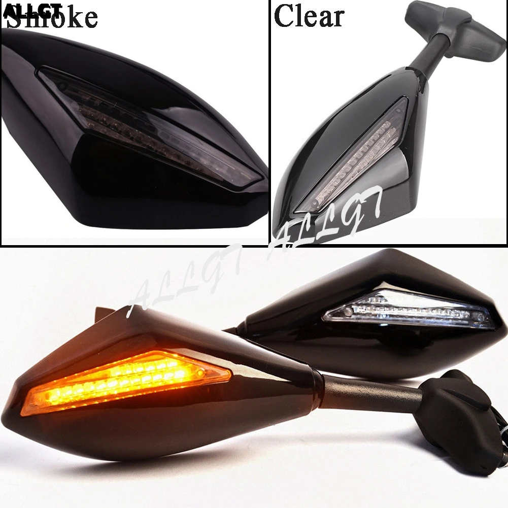 Зеркало заднего вида мотоциклетное со светодиодной индикацией поворота для Yamaha Kawasaki Honda Suzuki
Зеркало заднего вида мотоциклетное со светодиодной индикацией поворота для Yamaha Kawasaki Honda Suzuki
