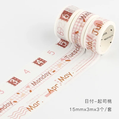 1.5cm 3m 3 pcs diary theme warn color week style washi tape Adhesive DIY Scrapbook Sticker Label Masking home decor
1.5cm 3m 3 pcs diary theme warn color week style washi tape Adhesive DIY Scrapbook Sticker Label Masking home decor