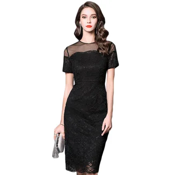 French Little Dress 2019 New Arrive Summer Dress Short-sleeved Waist Over Knee Lace Elegant Dress 
French Little Dress 2019 New Arrive Summer Dress Short-sleeved Waist Over Knee Lace Elegant Dress